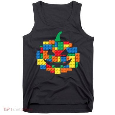 Master Builder Building Blocks Pumpkin Halloween Tank Top