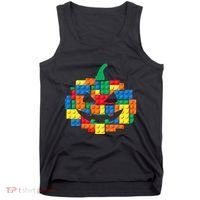 Master Builder Building Blocks Pumpkin Halloween Tank Top thumb 0