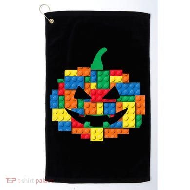 Master Builder Building Blocks Pumpkin Halloween Golf Towel