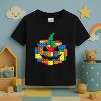 Master Builder Building Blocks Pumpkin Halloween Toddler T-Shirt thumb 3