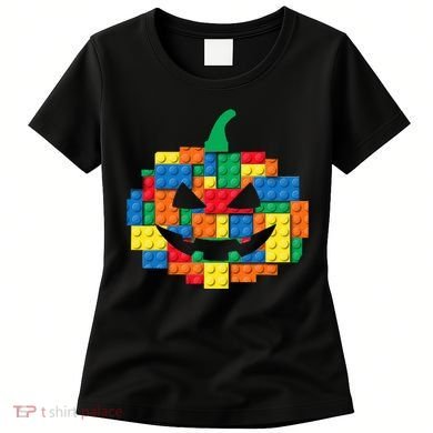 Master Builder Building Blocks Pumpkin Halloween Women's T-Shirt