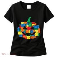 Master Builder Building Blocks Pumpkin Halloween Women's T-Shirt thumb 0