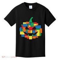 Master Builder Building Blocks Pumpkin Halloween Kids T-Shirt thumb 0