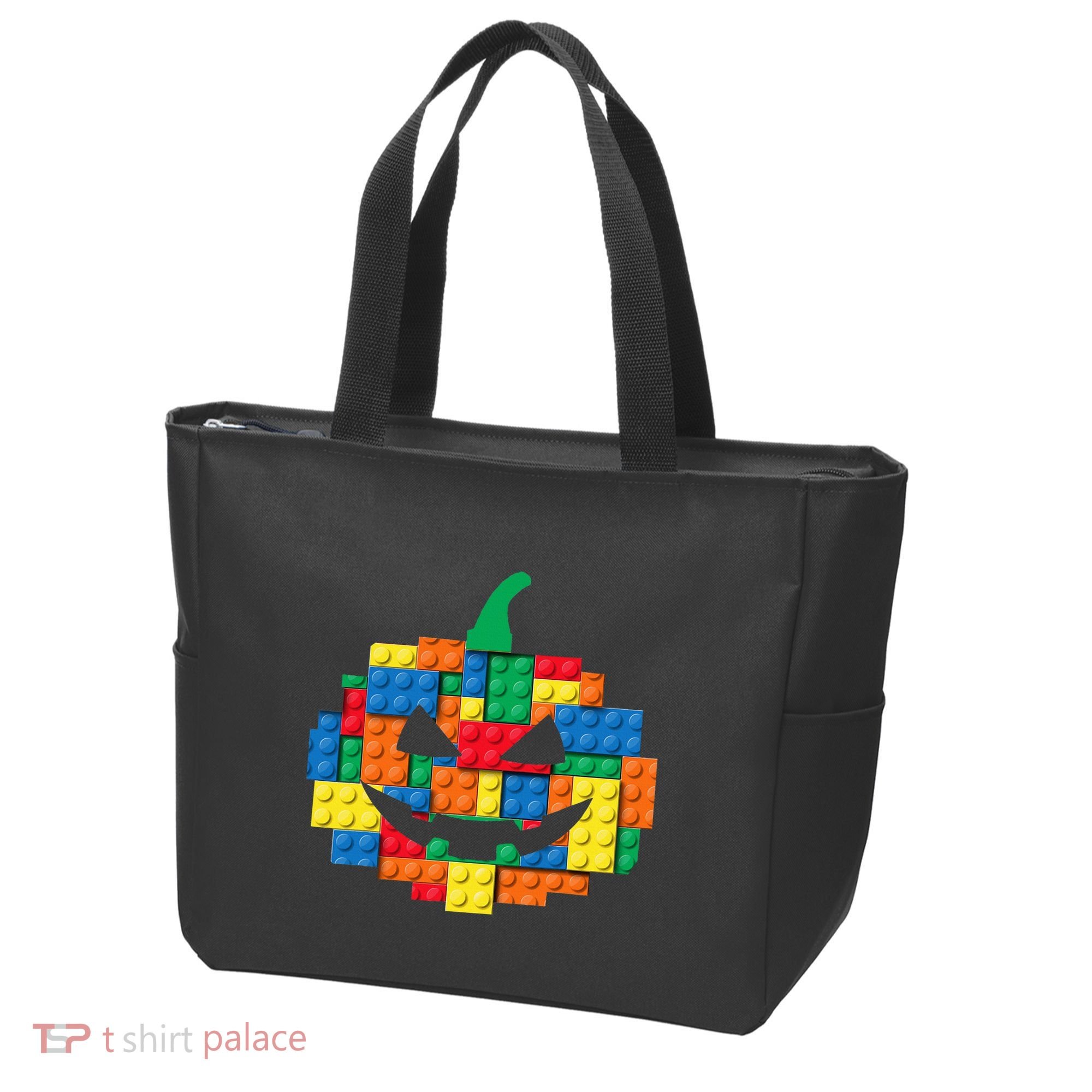 Master Builder Building Blocks Pumpkin Halloween Tote Bag