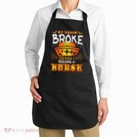 My Broom Broke So No I Became A Nurse Halloween Apron thumb 2
