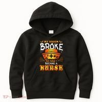 My Broom Broke So No I Became A Nurse Halloween Kids Hoodie thumb 0