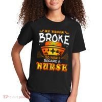 My Broom Broke So No I Became A Nurse Halloween Kids T-Shirt thumb 2