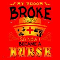 My Broom Broke So No I Became A Nurse Halloween Santa Hat thumb 1