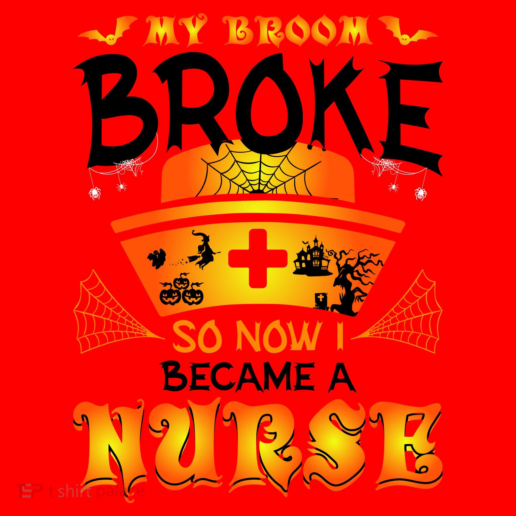 My Broom Broke So No I Became A Nurse Halloween Santa Hat