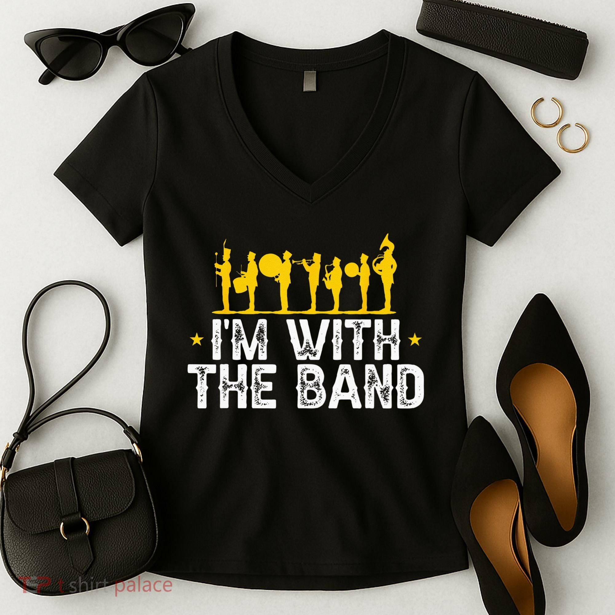 Marching Band Band Life IM With Women's V-Neck T-Shirt
