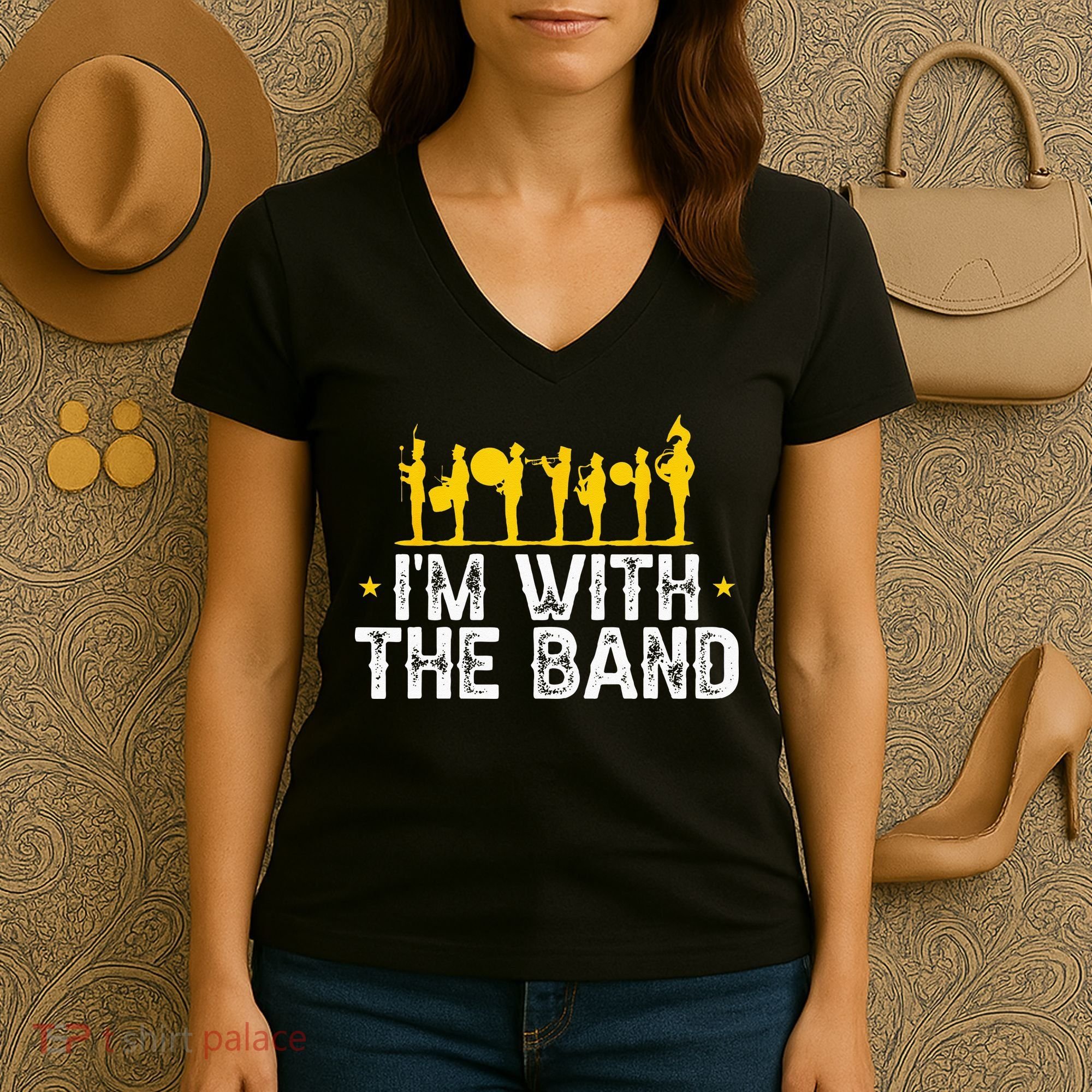 Marching Band Band Life IM With Women's V-Neck T-Shirt