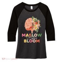 Maslow Before Bloom Psychology Basic Human Needs SPED Women's Tri-Blend 3/4-Sleeve Raglan Shirt thumb 0