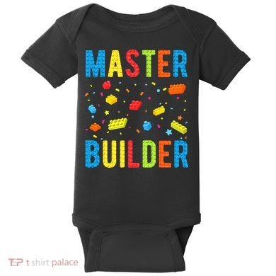 Master Builder Building Blocks Brick Builder Baby Bodysuit