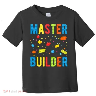 Master Builder Building Blocks Brick Builder Toddler T-Shirt