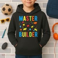 Master Builder Building Blocks Brick Builder Kids Hoodie thumb 2