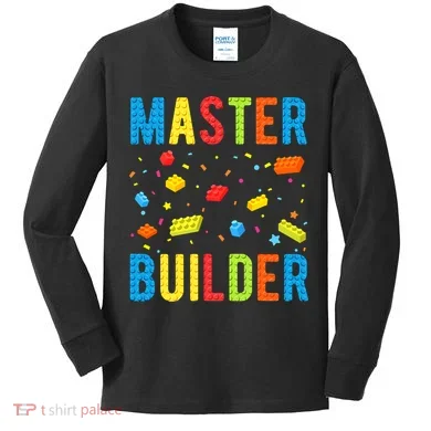 Master Builder Building Blocks Brick Builder Kids Long Sleeve Shirt