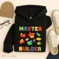 Master Builder Building Blocks Lover Brick Builder Hoodie thumb 4