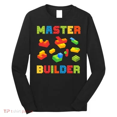 Master Builder Building Blocks Lover Brick Builder Long Sleeve Shirt