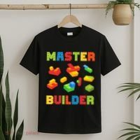 Master Builder Building Blocks Lover Brick Builder T-Shirt thumb 2