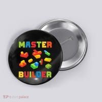 Master Builder Building Blocks Lover Brick Builder Button thumb 0