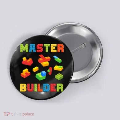 Master Builder Building Blocks Lover Brick Builder Button