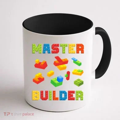 Master Builder Building Blocks Lover Brick Builder Coffee Mug back