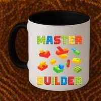 Master Builder Building Blocks Lover Brick Builder Coffee Mug thumb 2