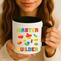 Master Builder Building Blocks Lover Brick Builder Coffee Mug thumb 3