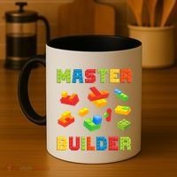 Master Builder Building Blocks Lover Brick Builder Coffee Mug thumb 4