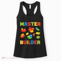 Master Builder Building Blocks Lover Brick Builder Women's Tank Top thumb 0
