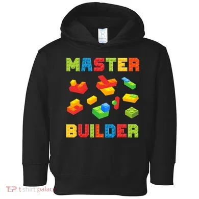 Master Builder Building Blocks Lover Brick Builder Toddler Hoodie