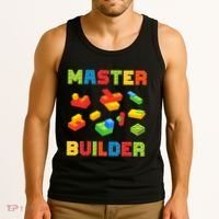 Master Builder Building Blocks Lover Brick Builder Tank Top thumb 3