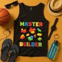 Master Builder Building Blocks Lover Brick Builder Tank Top thumb 4