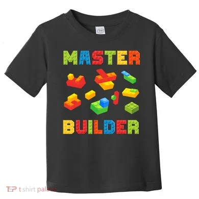 Master Builder Building Blocks Lover Brick Builder Toddler T-Shirt