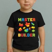 Master Builder Building Blocks Lover Brick Builder Toddler T-Shirt thumb 2