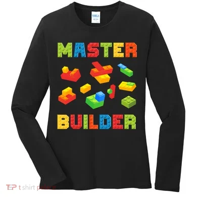 Master Builder Building Blocks Lover Brick Builder Women's Long Sleeve Shirt