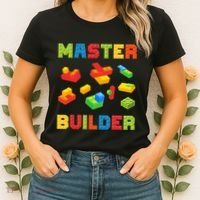 Master Builder Building Blocks Lover Brick Builder Women's T-Shirt thumb 2