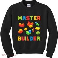 Master Builder Building Blocks Lover Brick Builder Kids Sweatshirt thumb 0