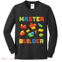 Master Builder Building Blocks Lover Brick Builder Kids Long Sleeve Shirt thumb 0