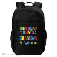 Master Builder Birthday Boy's Grandma Building Bricks Blocks Backpack thumb 0