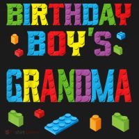 Master Builder Birthday Boy's Grandma Building Bricks Blocks Backpack thumb 2