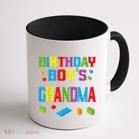 Master Builder Birthday Boy's Grandma Building Bricks Blocks Coffee Mug thumb 1