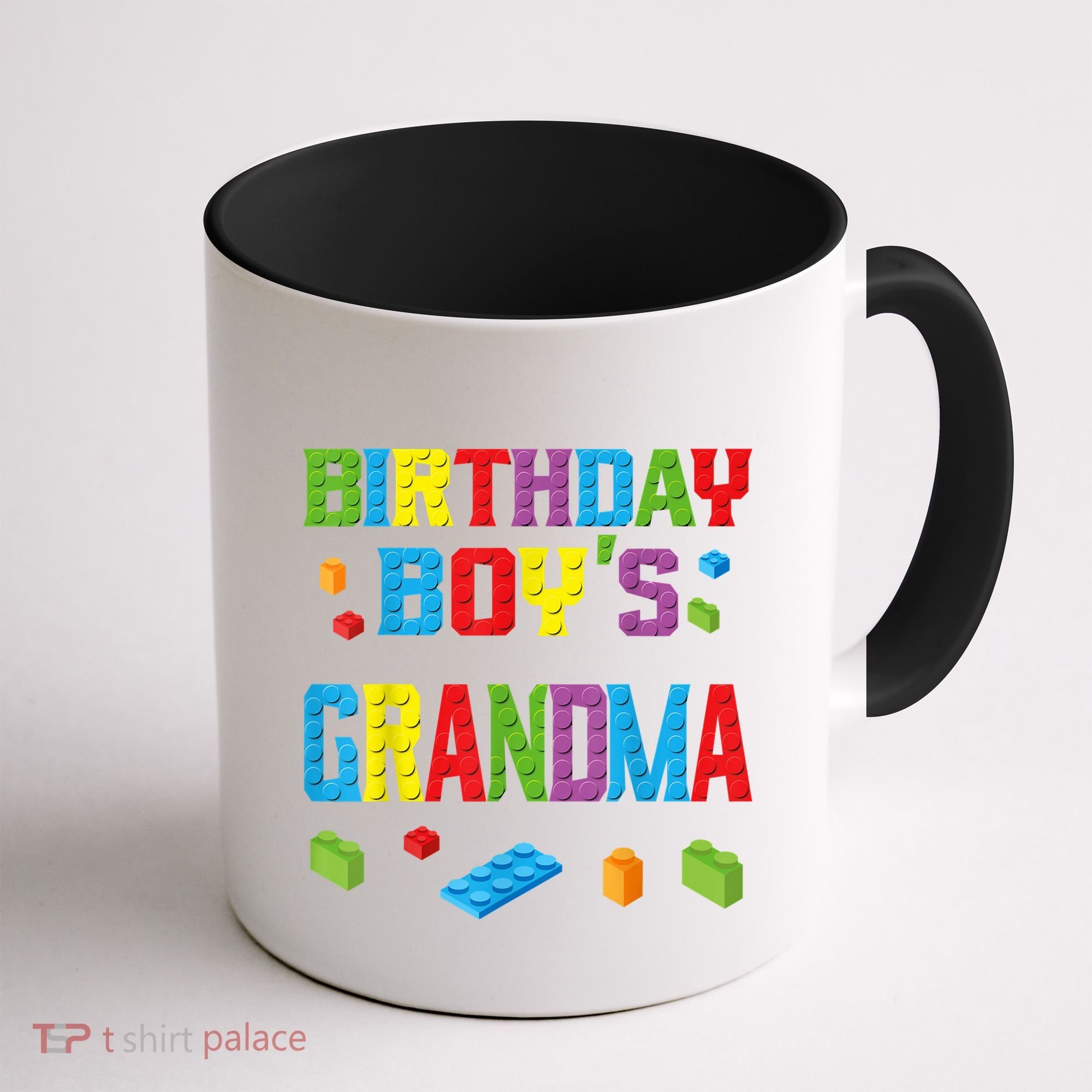 Master Builder Birthday Boy's Grandma Building Bricks Blocks Coffee Mug