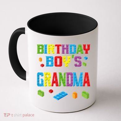 Master Builder Birthday Boy's Grandma Building Bricks Blocks Coffee Mug