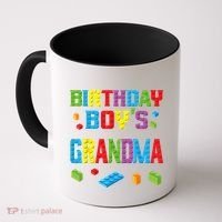 Master Builder Birthday Boy's Grandma Building Bricks Blocks Coffee Mug thumb 0