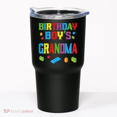 Master Builder Birthday Boy's Grandma Building Bricks Blocks Tumbler