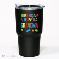 Master Builder Birthday Boy's Grandma Building Bricks Blocks Tumbler thumb 0
