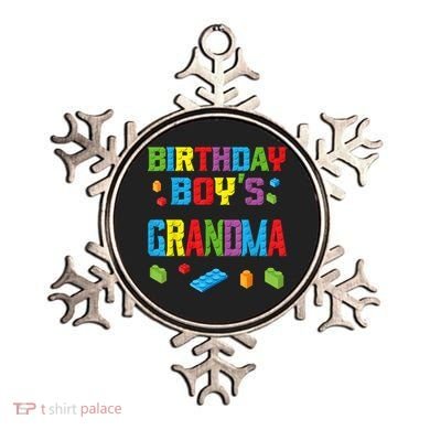 Master Builder Birthday Boy's Grandma Building Bricks Blocks Ornament