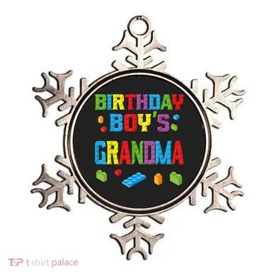 Master Builder Birthday Boy's Grandma Building Bricks Blocks Ornament