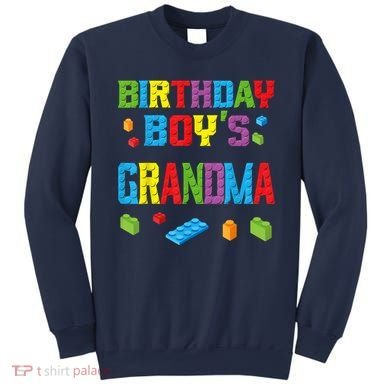 Master Builder Birthday Boy's Grandma Building Bricks Blocks Sweatshirt